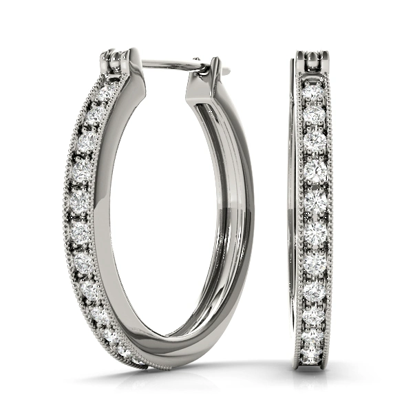 Milgrain Fashion Hoop Earrings