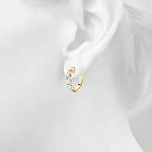 Bar Set Hoop Earrings - Image 8