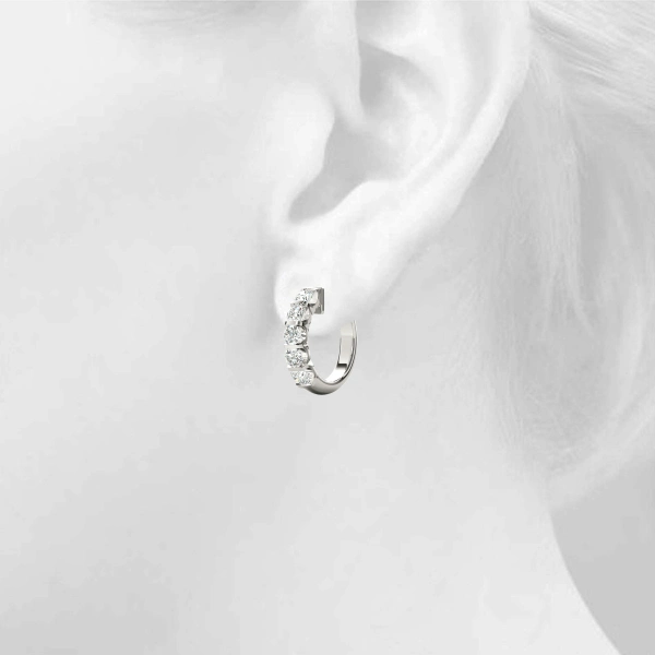 Bar Set Hoop Earrings - Image 4