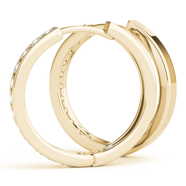 Channel Set Hoop Earrings - Image 9
