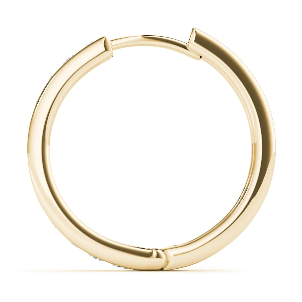 Channel Set Hoop Earrings - Image 7
