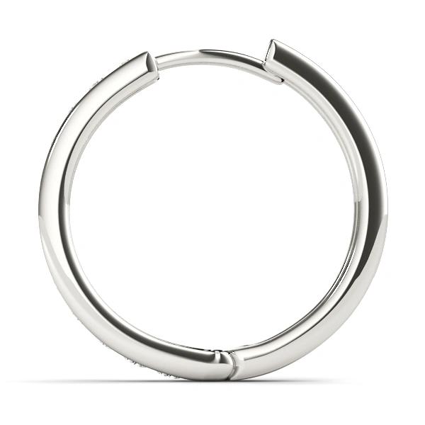 Channel Set Hoop Earrings - Image 2