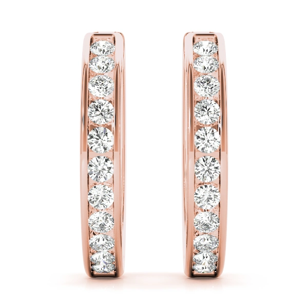 Channel Set Hoop Earrings - Image 13