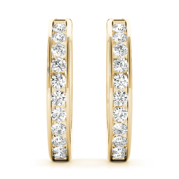 Channel Set Hoop Earrings - Image 8