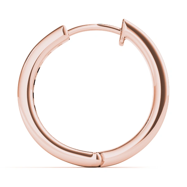 Channel Set Hoop Earrings - Image 12