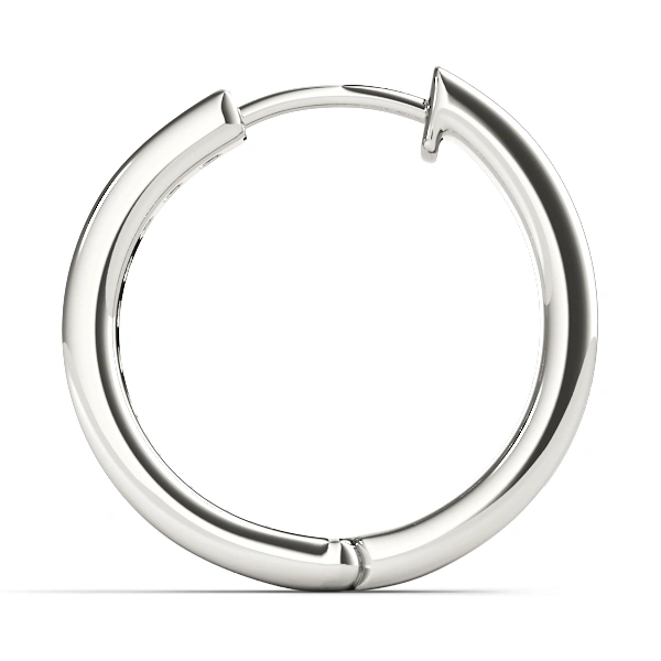Channel Set Hoop Earrings - Image 2