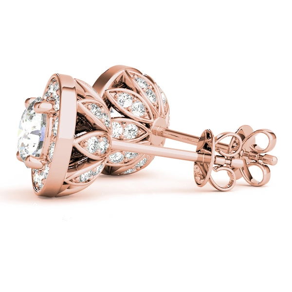 Round Halo Accented Earrings - Image 24
