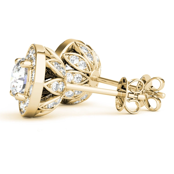 Round Halo Accented Earrings - Image 14