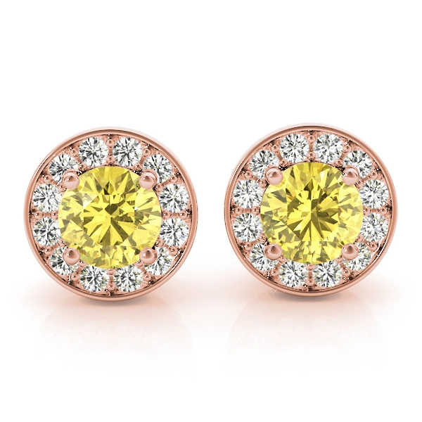 Round Halo Accented Earrings - Image 26