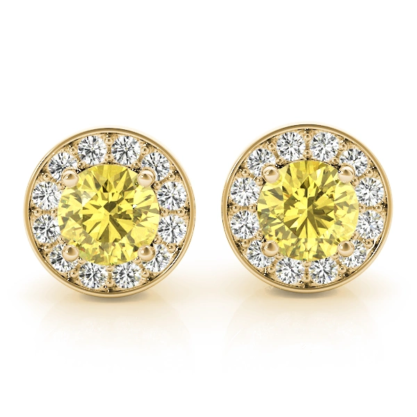 Round Halo Accented Earrings - Image 16