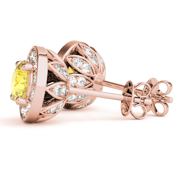 Round Halo Accented Earrings - Image 29
