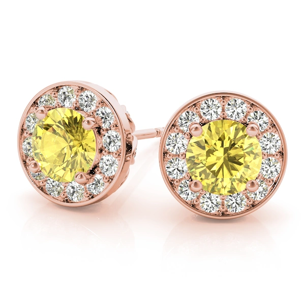 Round Halo Accented Earrings - Image 28