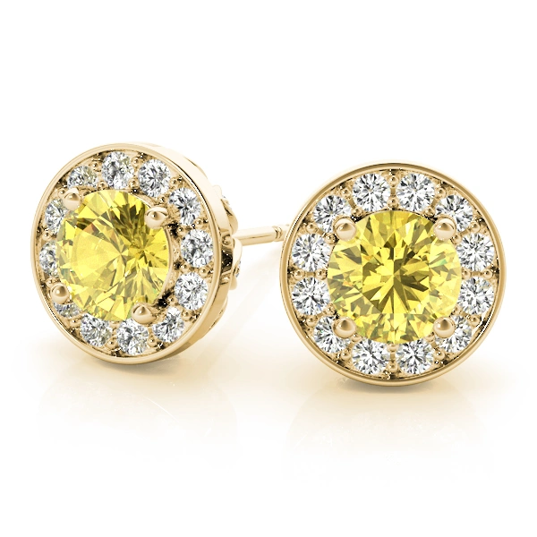 Round Halo Accented Earrings - Image 18