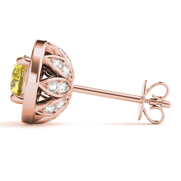 Round Halo Accented Earrings - Image 27
