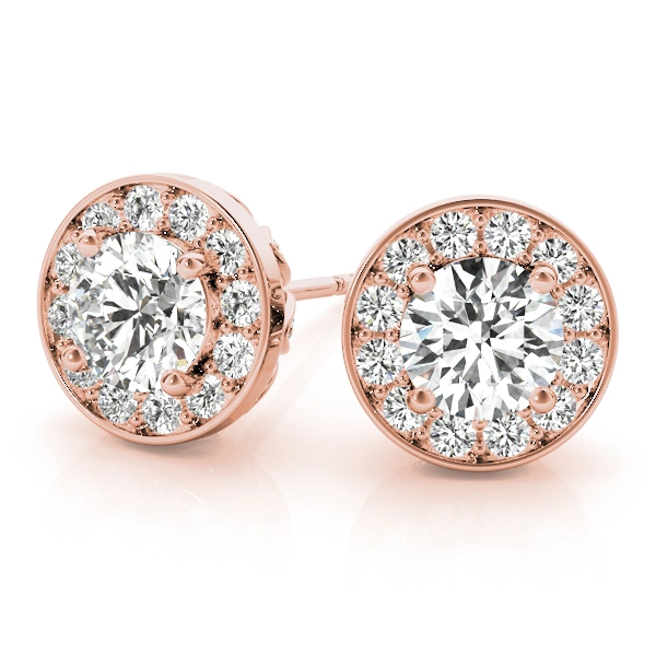 Round Halo Accented Earrings - Image 23