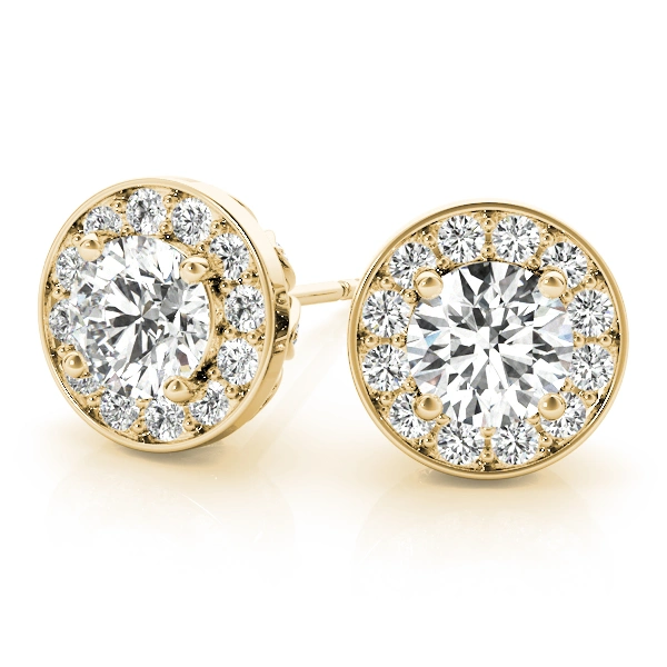 Round Halo Accented Earrings - Image 13