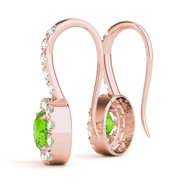Round Halo Drop Earrings - Image 20