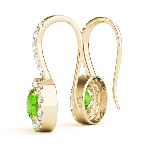 Round Halo Drop Earrings - Image 13