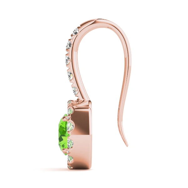 Round Halo Drop Earrings - Image 18