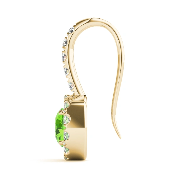 Round Halo Drop Earrings - Image 11