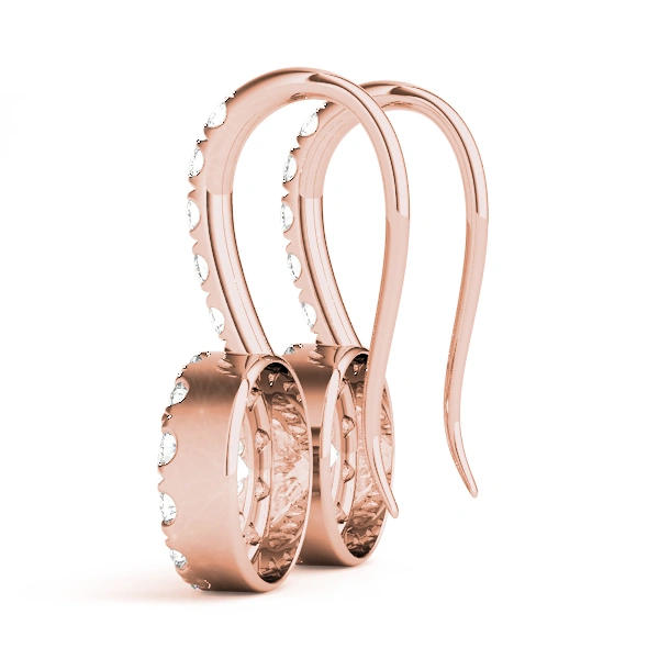 Round Halo Drop Earrings - Image 16