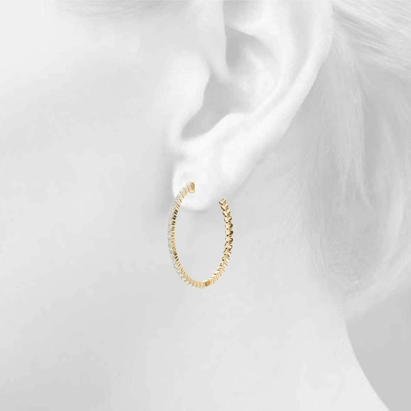 EARRINGS HOOP EARRINGS VAULT LOCK - Image 10