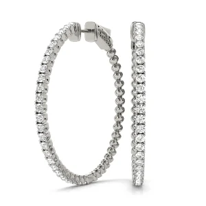 Round Vault Lock Hoop Earrings