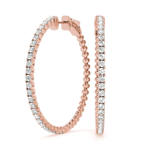 Round Vault Lock Hoop Earrings - Image 11