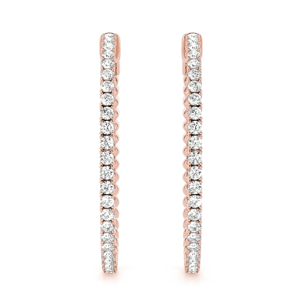 Round Vault Lock Hoop Earrings - Image 14
