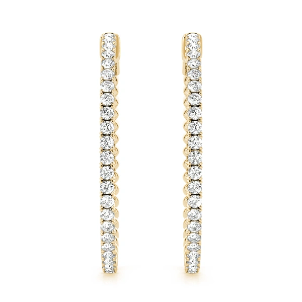 Round Vault Lock Hoop Earrings - Image 9