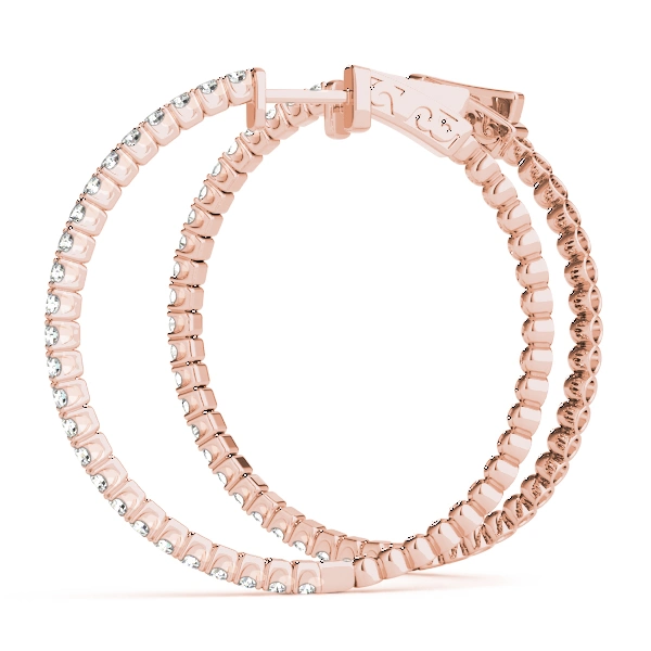 Round Vault Lock Hoop Earrings - Image 13
