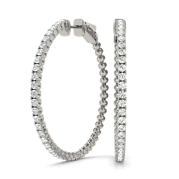 Round Vault Lock Hoop Earrings