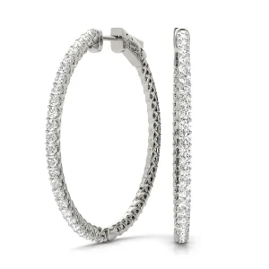 Round Vault Lock Hoop Earrings