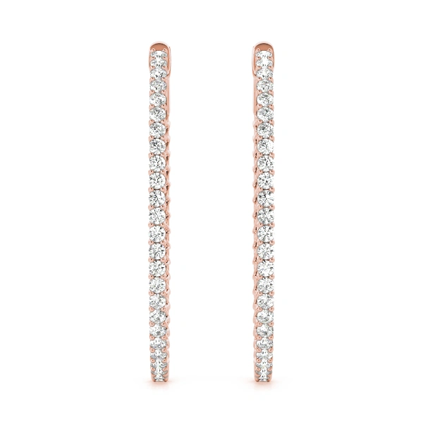 Oval Shaped Inside-Outside Hoop Earrings - Image 14