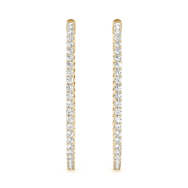Oval Shaped Inside-Outside Hoop Earrings - Image 9