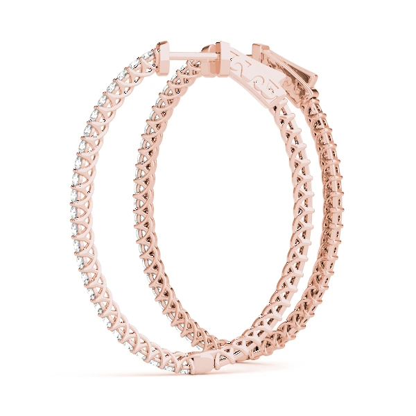 Oval Shaped Inside-Outside Hoop Earrings - Image 13