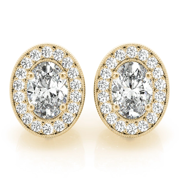 Vintage Inspired Oval Halo Studs - Image 8