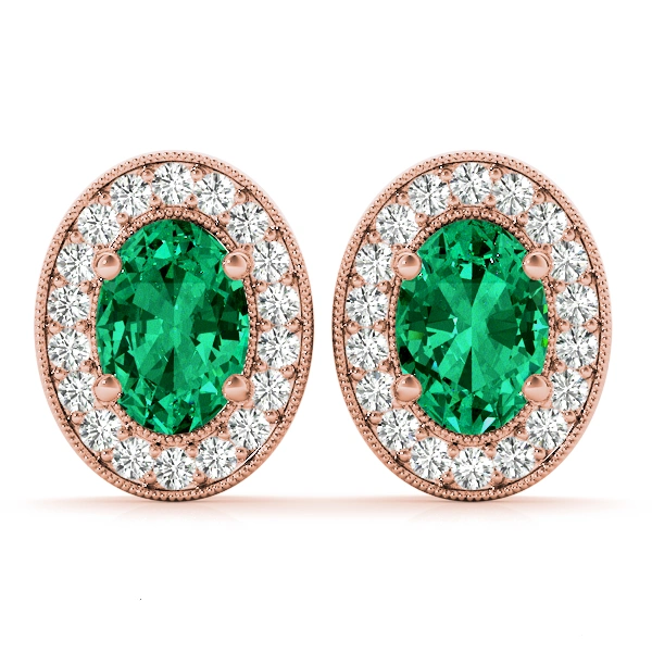 Vintage Inspired Oval Halo Studs - Image 17