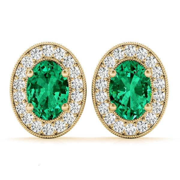 Vintage Inspired Oval Halo Studs - Image 10