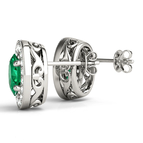 Vintage Inspired Oval Halo Studs - Image 6