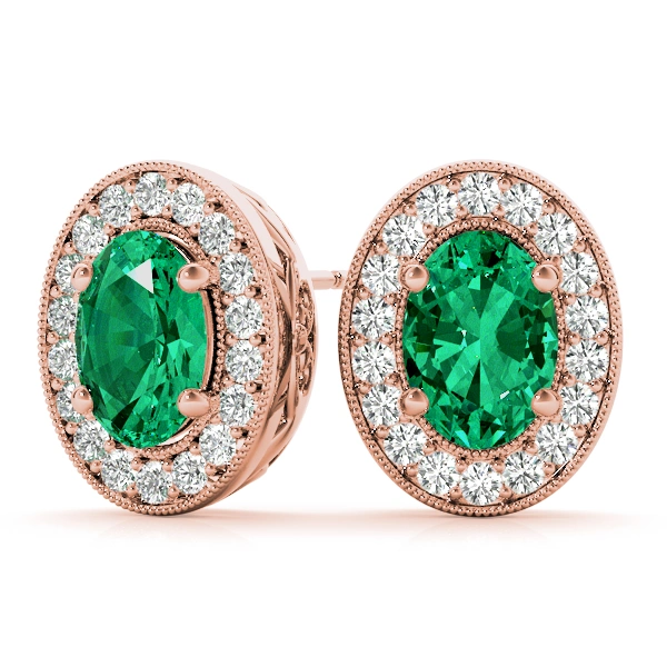 Vintage Inspired Oval Halo Studs - Image 19