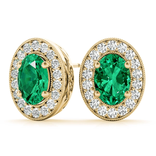 Vintage Inspired Oval Halo Studs - Image 12