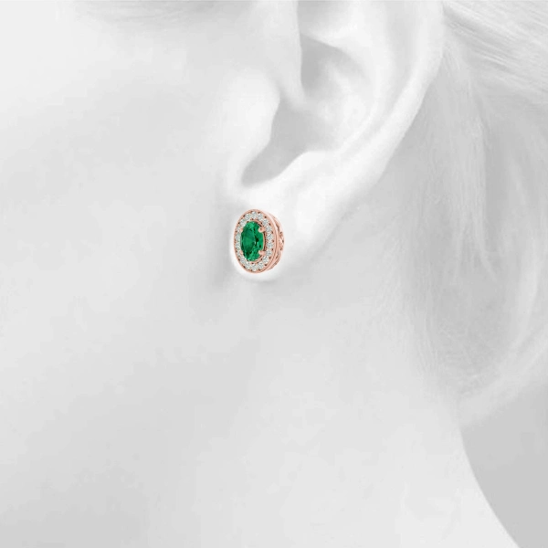 Vintage Inspired Oval Halo Studs - Image 21