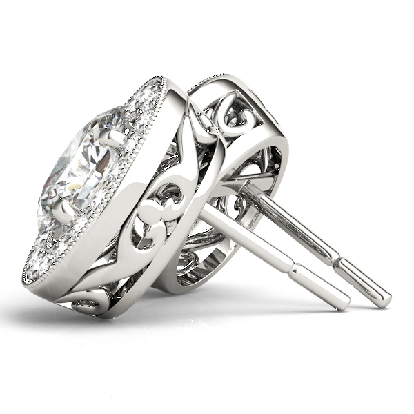 Vintage Inspired Oval Halo Studs - Image 2