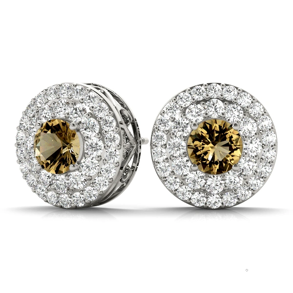 Round Double Halo Studs - Image 5