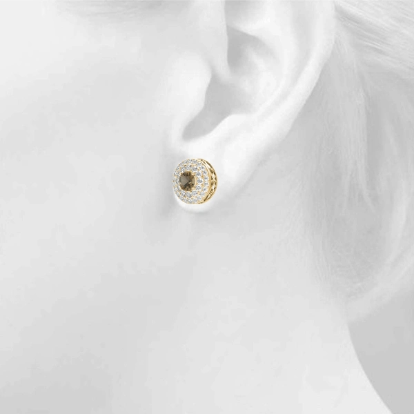 Round Double Halo Studs - Image 14