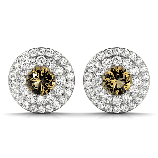 Round Double Halo Studs - Image 3