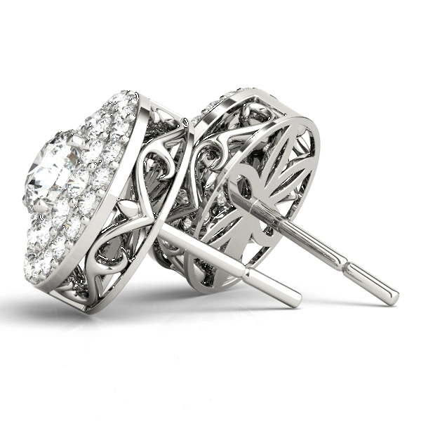 Round Double Halo Studs - Image 2