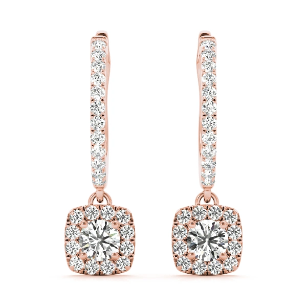 Cushion Shaped Halo Round Hoop - Image 21
