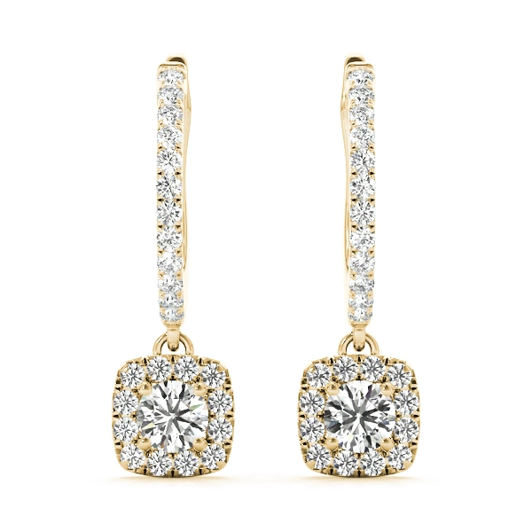 Cushion Shaped Halo Round Hoop - Image 11
